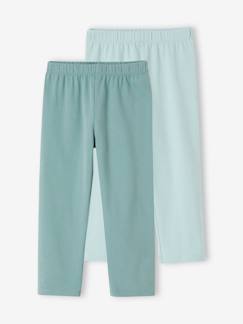 Mädchen-Leggings-2er-Pack Mädchen 3/4-Leggings BASICS