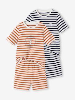 Junge-Pyjama, Overall-2er-Pack Jungen Sommer-Schlafanzüge Oeko-Tex