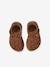Sandales fermées à boucle cuir bébé marine+marron 