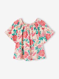 Fille-Tee-shirt blouse manches papillon fille