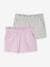 2er-Pack Mädchen Shorts aprikose+bonbon rosa+malve 