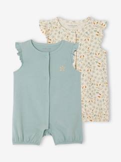 Bébé-Pyjama, surpyjama-Lot de 2 combi-shorts naissance