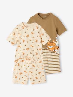 Garçon-Pyjama, surpyjama-Lot de 2 pyjashorts tigre garçon