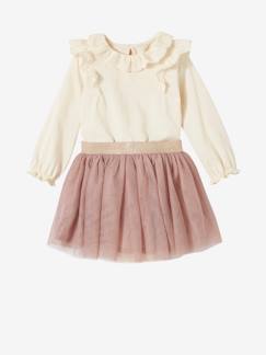 Bébé-Ensemble bébé fille T-shirt à collerette jupon tulle 
