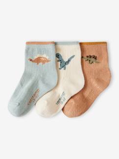 Bébé-Lot de 3 paires de chaussettes dinos bébé garçon