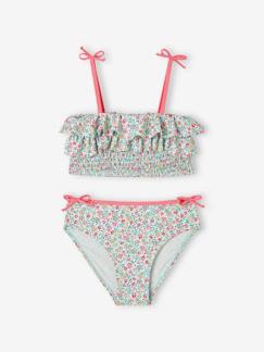 Mädchen-Mädchen Bikini mit Blumen Oeko-Tex