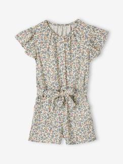 Fille-Combi-short imprimé fleurs fille