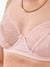 Lot de 2 soutiens-gorge grossesse coton biologique et dentelle blanc+rose pâle 