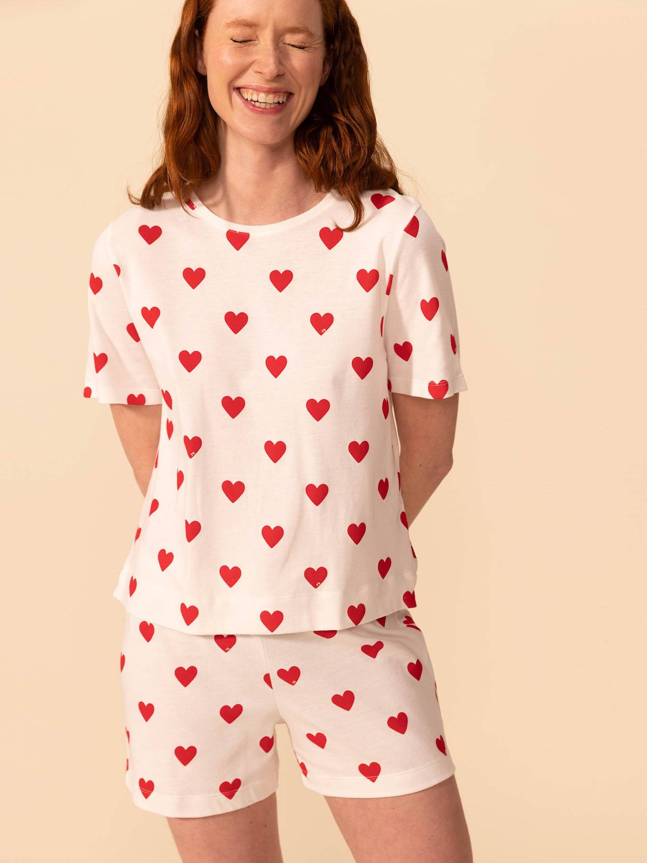 Pyjama coeur petit bateau femme sale