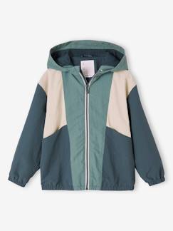 Junge-Mantel, Jacke-Jungen Anorak, Colorblock-Style