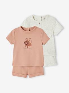 Baby-Strampler, Pyjama, Overall-2er-Pack kurze Baby Schlafanzüge, Pikee Oeko-Tex