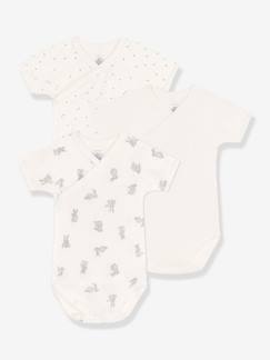 Baby-Body-3er-Pack Baby Wickelbodys PETIT BATEAU, Bio-Baumwolle