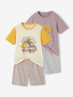Junge-Pyjama, Overall-2er-Pack kurze Jungen Schlafanzüge Oeko-Tex