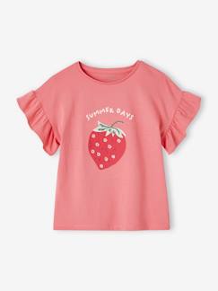 Fille-T-shirt, sous-pull-T-shirt-Tee-shirt motif à sequins fille