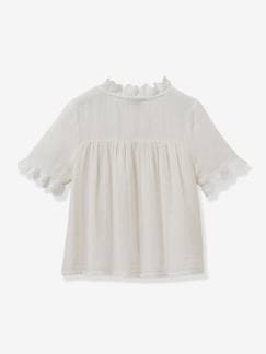 Fille-Chemise, blouse, tunique-Chemise fille en gaze coton bio CYRILLUS