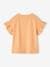 Tee-shirt motif à sequins fille écru+fraise+mandarine 