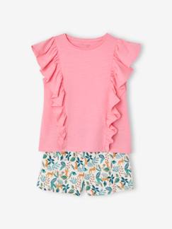 Fille-Short-Ensemble tee-shirt et short fille