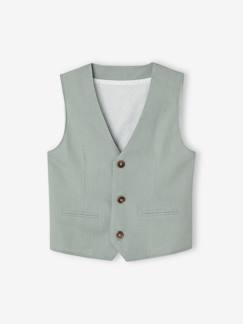 Garçon-Manteau, veste-Veste-Veste garçon cérémonie sans manches en coton/ lin