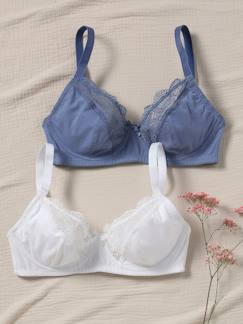 Umstandsmode-Lingerie-2er-Pack Umstands-BHs mit Bio-Baumwolle Oeko-Tex