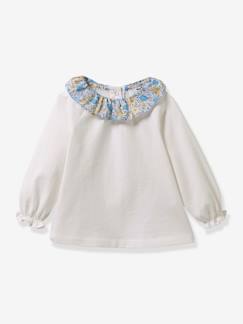 Baby-Baby Shirt mit Liberty-Kragen CYRILLUS, Bio-Baumwolle