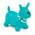 Baby Hüpftier „Hund“ LUDI hellrosa+himmelblau+rot 