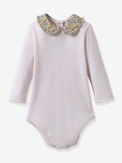 Baby-Body-Baby Body mit Liberty-Kragen CYRILLUS, Bio-Baumwolle