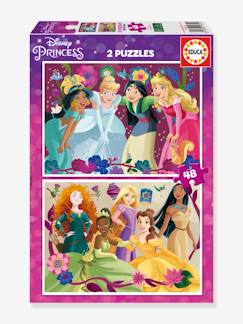 Spielzeug-Lernspiele-Puzzle-2er-Set Kinder Puzzles Disney Prinzessinnen EDUCA, je 48 Teile