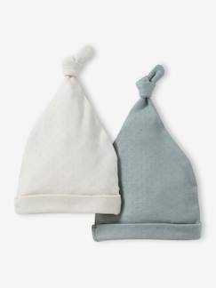 Bébé-Accessoires-Lot de 2 bonnets bébé