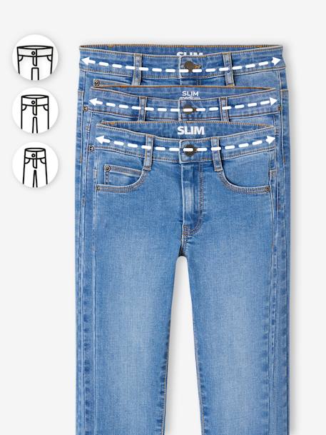 Jungen Slim-Fit-Jeans WATERLESS, Hüftweite SLIM blue stone+dark blue+double stone+dunkelgrau 