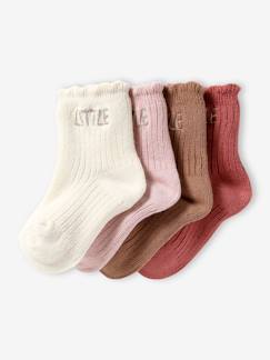 Baby-Socken, Strumpfhose-4er-Pack Baby Socken „Little“ BASICS Oeko-Tex