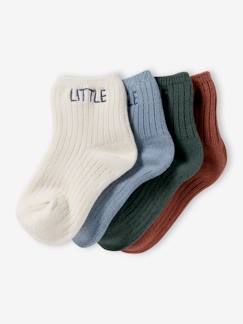 -Lot de 4 paires de chaussettes "little" bébé BASICS