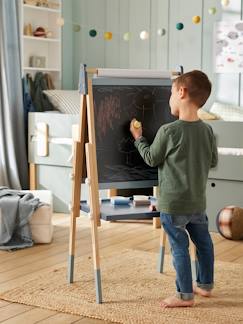 Spielzeug-Kunstaktivität-3-in-1 Tafel mit Mal-Zubehör, Holz FSC®