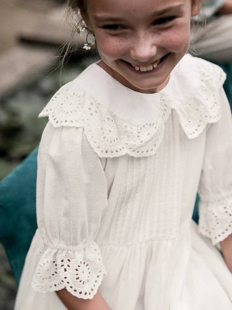 Robe de cérémonie Adeline fille CYRILLUS blanc 