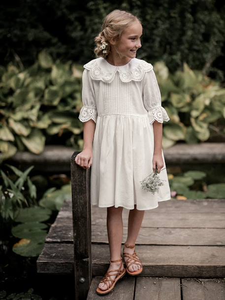 Robe de cérémonie Adeline fille CYRILLUS blanc 