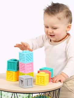 Jouet-Premier âge-Set de 9 cubes emboitables - LUDI