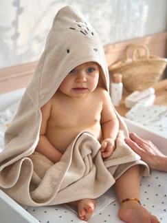 Linge de maison et décoration-Linge de bain-Peignoir-Cape de bain / Serviette à capuche essentiels Bébé et Enfant, avec coton recyclé