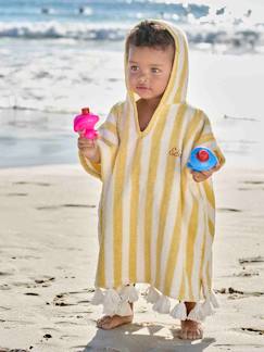 Puériculture-Toilette de bébé-Le bain-Poncho de bain bébé à rayures personnalisable