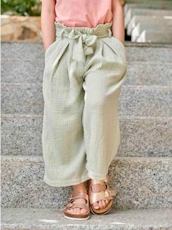 Mädchen-Hose-Mädchen Paperbag-Hose, 7/8