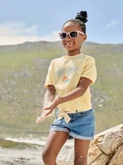 Mädchen-Mädchen Jeansshorts mit Paperbag-Bund