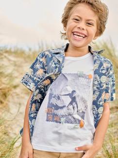 Junge-T-Shirt, Poloshirt, Unterziehpulli-Jungen Trägershirt mit Fotoprint Oeko-Tex