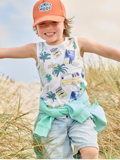 Junge-T-Shirt, Poloshirt, Unterziehpulli-Jungen Trägershirt mit Recycling-Baumwolle