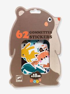 Spielzeug-62 Kinder Tiersticker aus Gummi DJECO