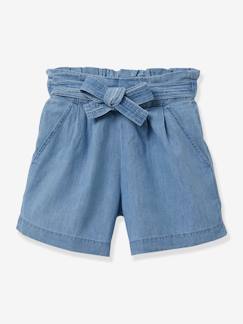 Mädchen-Shorts-Mädchen Jeansshorts mit Bindegürtel CYRILLUS