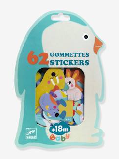 Spielzeug-Kunstaktivität-62 Kinder Tiersticker aus Gummi DJECO