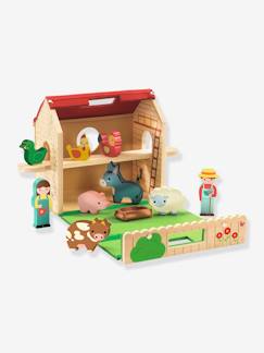 Jouet-Jeux d'imagination-Softi Farm ferme en bois - DJECO