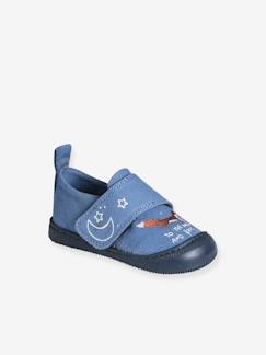 Schuhe-Babyschuhe 17-26-Baby Stoff-Hausschuhe mit Klettverschluss