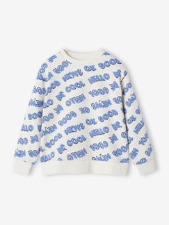 Junge-Jungen Sweatshirt mit XXL-Schriftzug, Recycling-Polyester