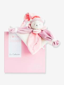 Jouet-Premier âge-Doudous et jouets en tissu-Doudou carré ours 24cm collector - DOUDOU ET COMPAGNIE