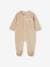 Dors-bien bébé personnalisable animal en velours beige chiné+gris chiné 