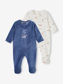 Baby-2er-Pack Baby Samt-Strampler Fuchs Oeko-Tex